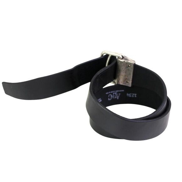 AL & Co BLACK REAL LEATHER 1 3/8"Wd DRESS CASUAL CLASSIC WOMEN'S BELT Sz 30 (R7 - Picture 3 of 12